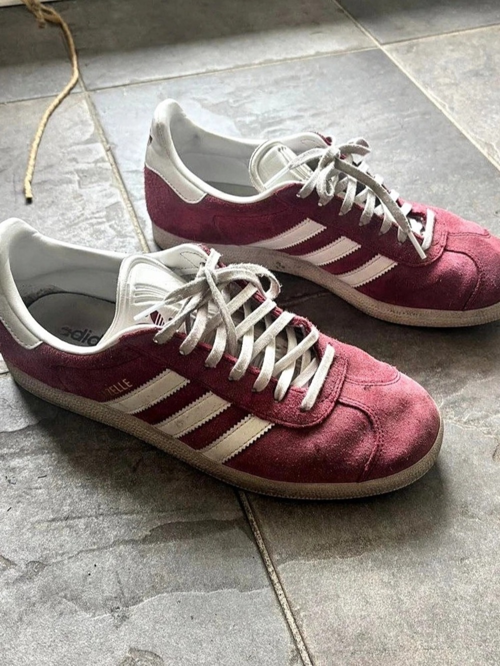 adidas Gazelle Red & White Sneakers